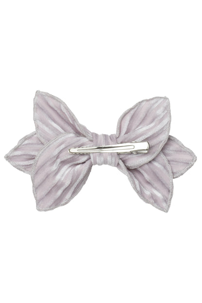 Growing Orchid Clip - Silver Velvet Stripe