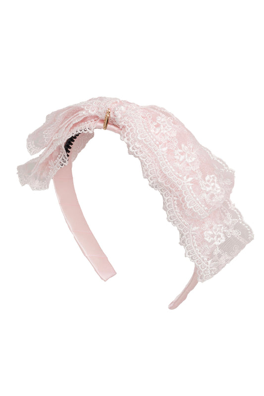 Heather Lace Headband - Light Pink