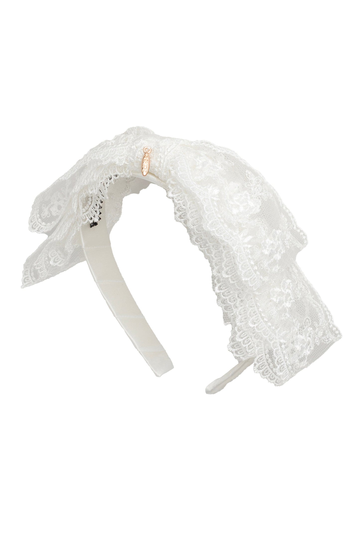 Heather Lace Headband - White