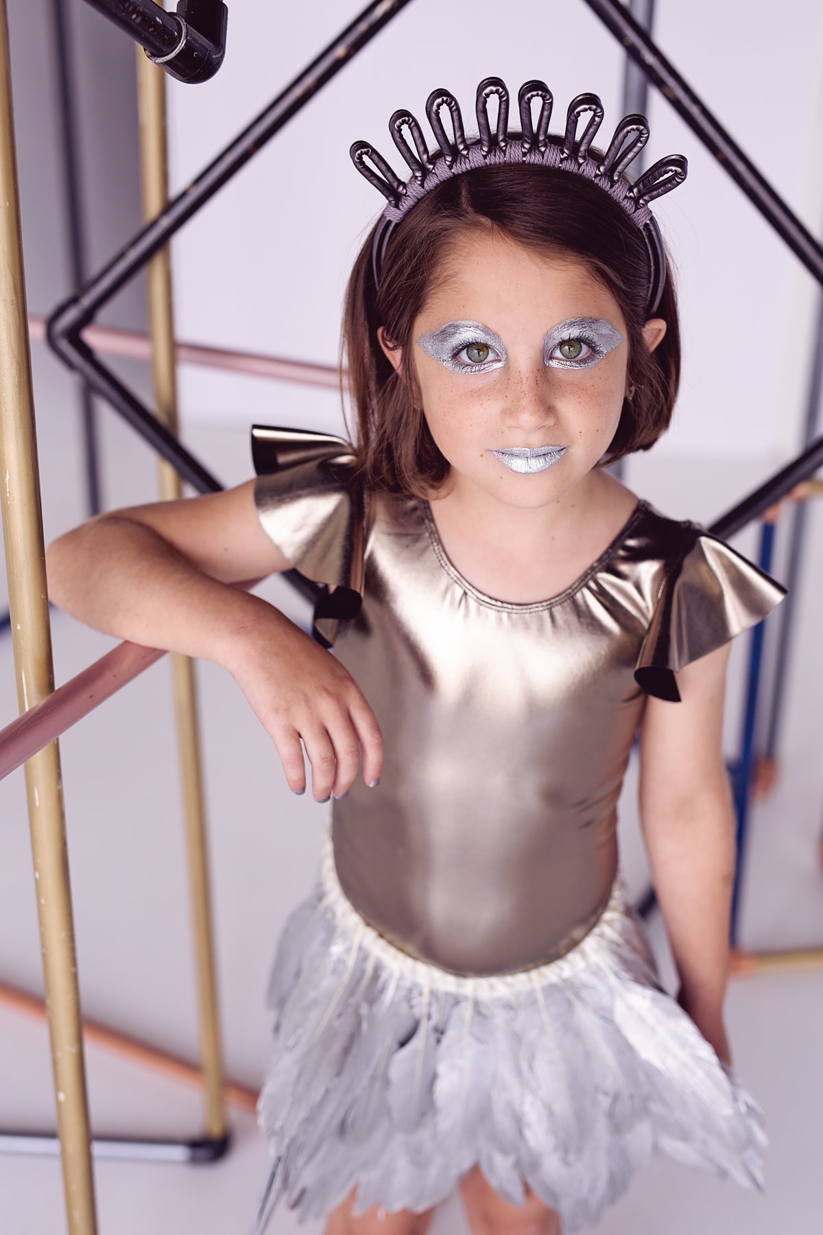 Doodle Leather Headband - Light Gold