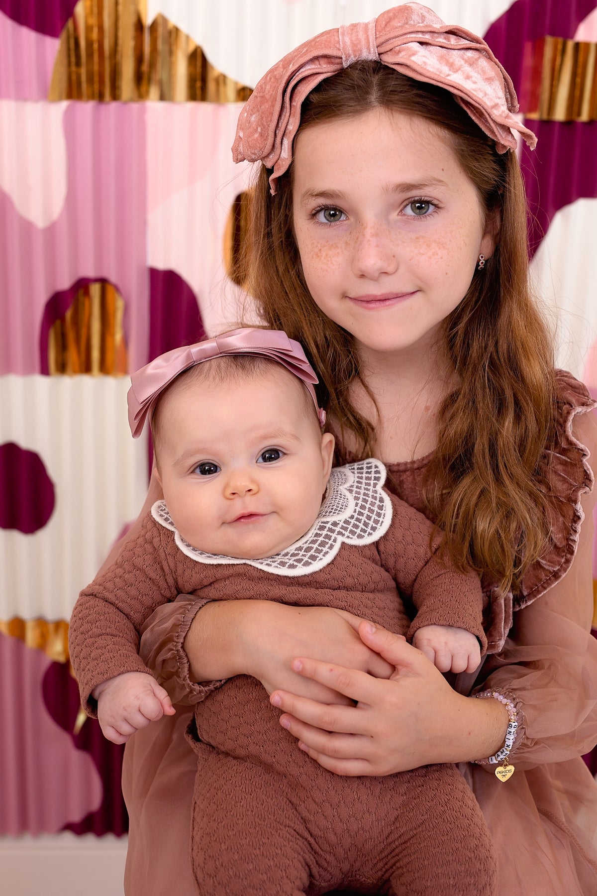 Winter Petals Headband - Pink Mauve Velvet