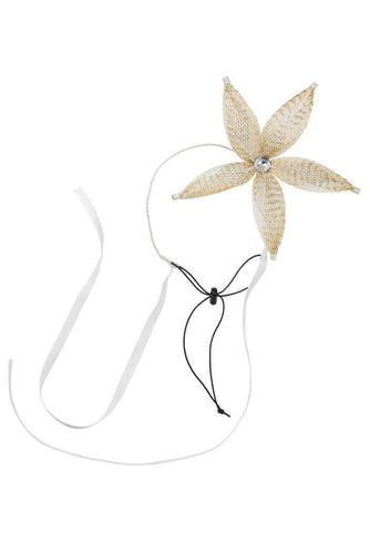 Mesh Orchid Wrap - Gold/White