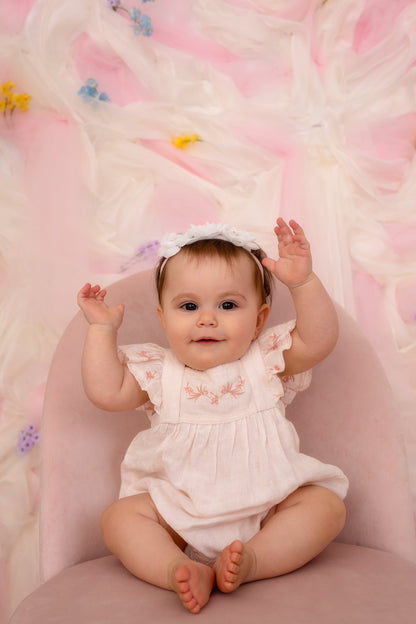 Floral Crown Baby - Navy