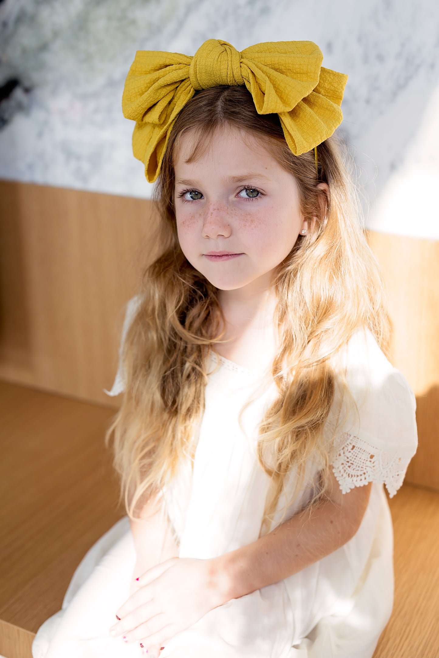 Floppy Muslin Headband - Light Grey