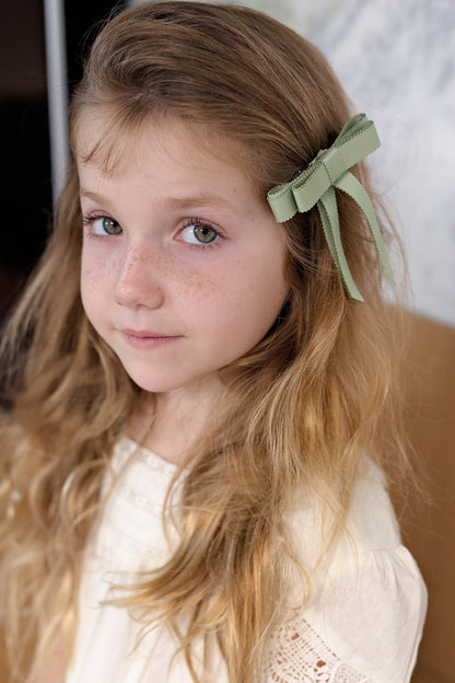 Grosgrain Bow Clip Set (2) - Sweet Nectar