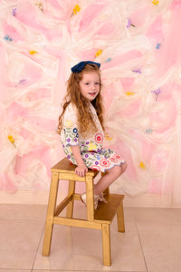 Waterfall Fringe Bow Clip - Pink