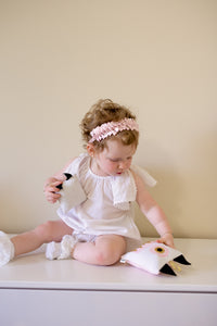 Satin Tied Wrap - White