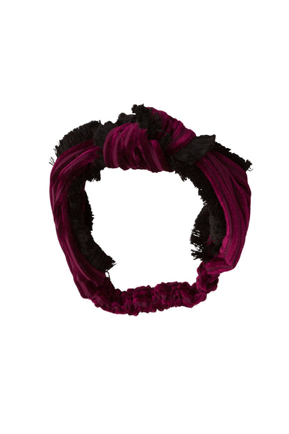 Knot Fringe Wrap - Burgundy