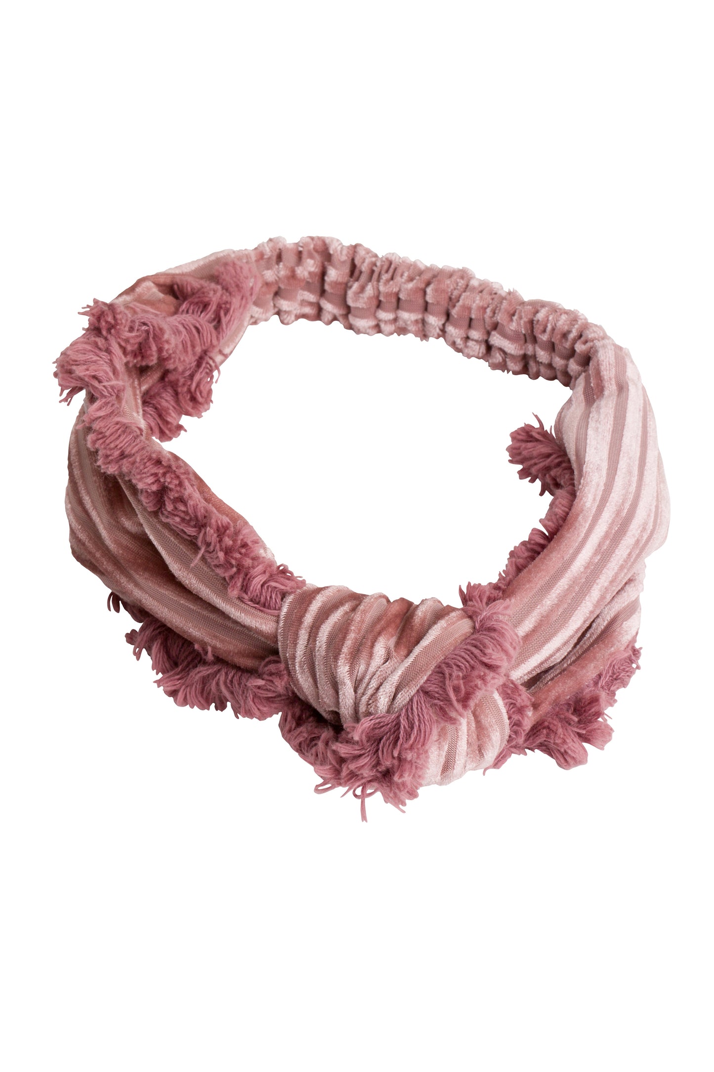 Knot Fringe Wrap - Light Rose