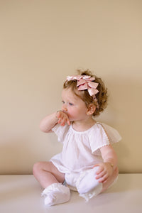Pleated Ribbon Wrap - Blush