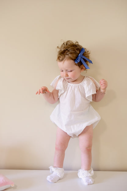 Grosgrain Bow Clip Set (2) - Moonstone