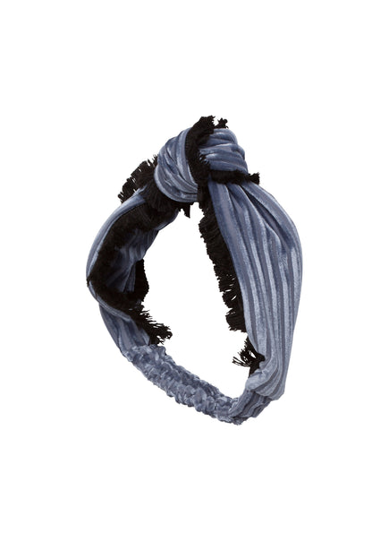 Knot Fringe Wrap - Blue