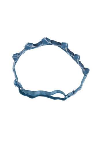 Rosebud Wrap - Blue Denim Velvet