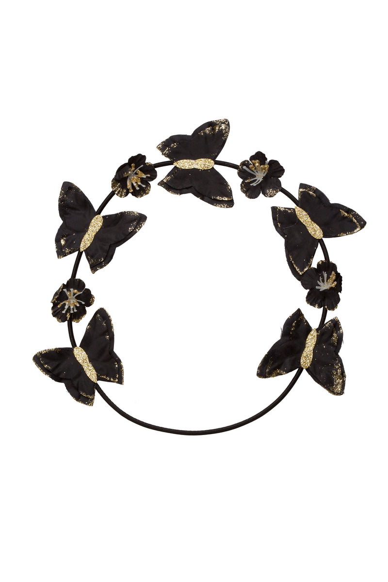 Butterfly Wreath - Black/Gold - *NEW COLOR*