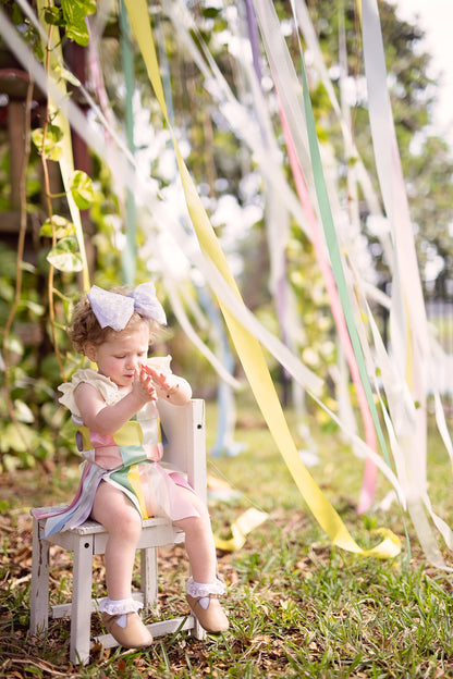 Tulle Pearl Wrap - Yellow