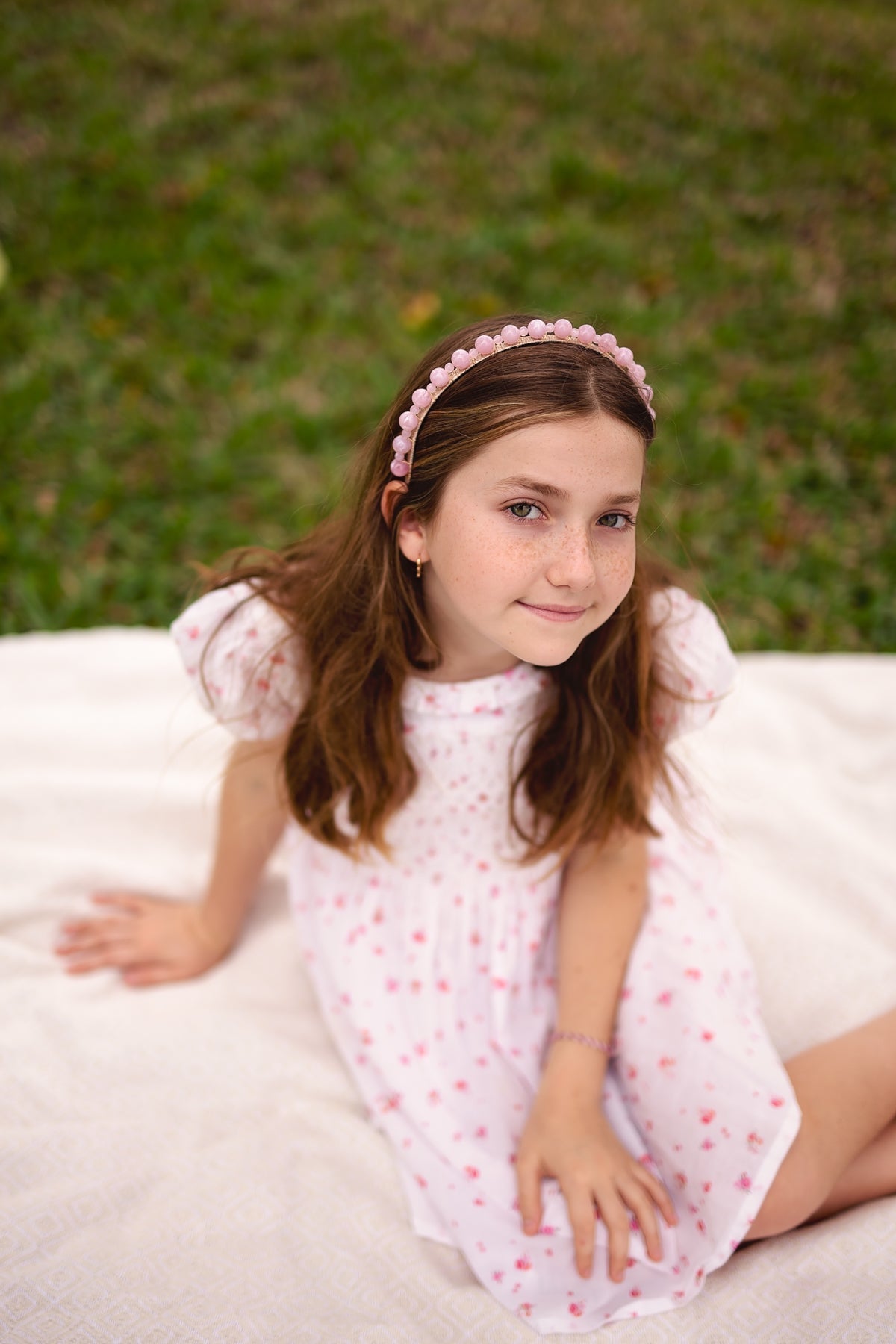 Uneven Marbles Headband - Hot Pink