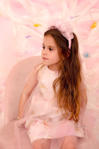 Organza Bunches Headband - Pink