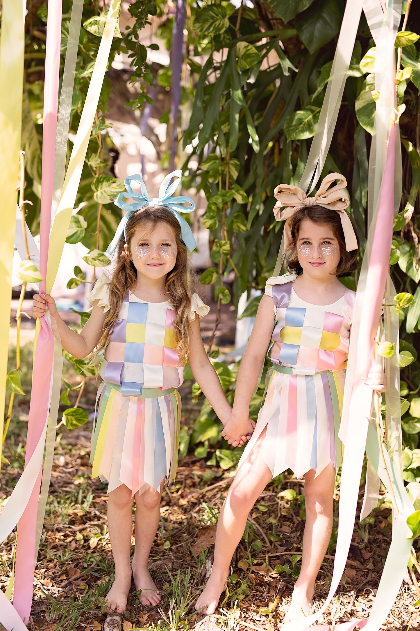Double Party Bow Headband - Teal
