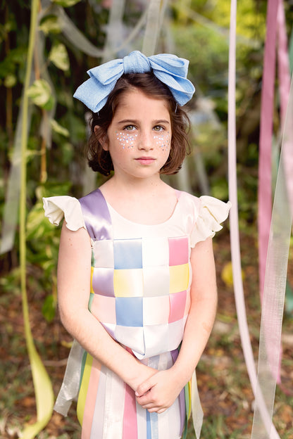 Floppy Muslin Headband - Light Grey