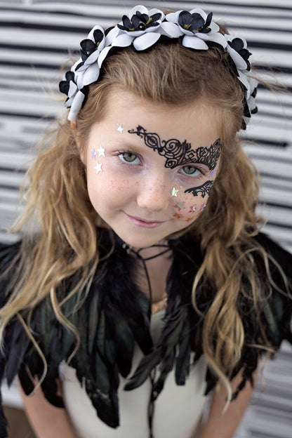 Floral Crown - White/Black