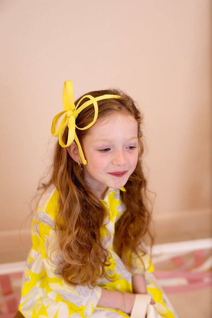 Orchid Butterfly Bow Headband - Lemon