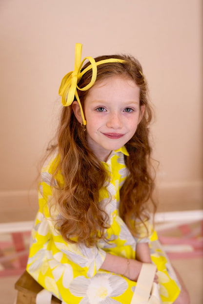 Orchid Butterfly Bow Headband - Lemon