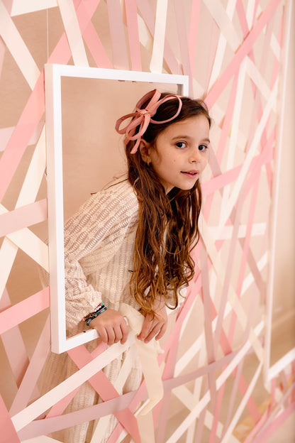 Orchid Butterfly Bow Headband - Ivory