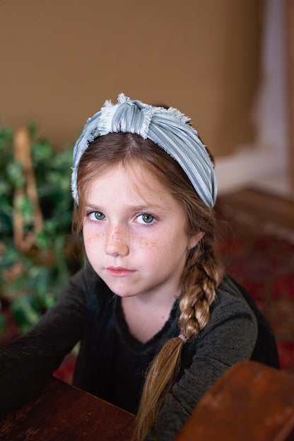 Knot Fringe Headband - Mint Green