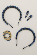 Even Pearls Headband - Navy