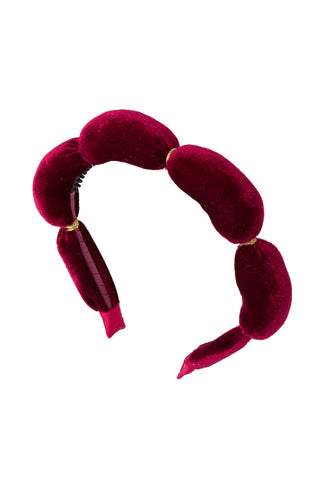 Jasmin Headband - Burgundy Velvet