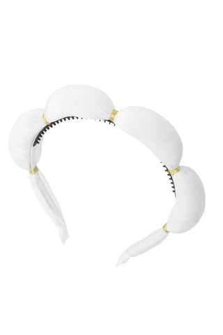 Jasmin Headband - White Velvet