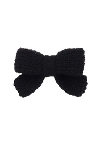 Knitted Sweet Bow Clip - Black