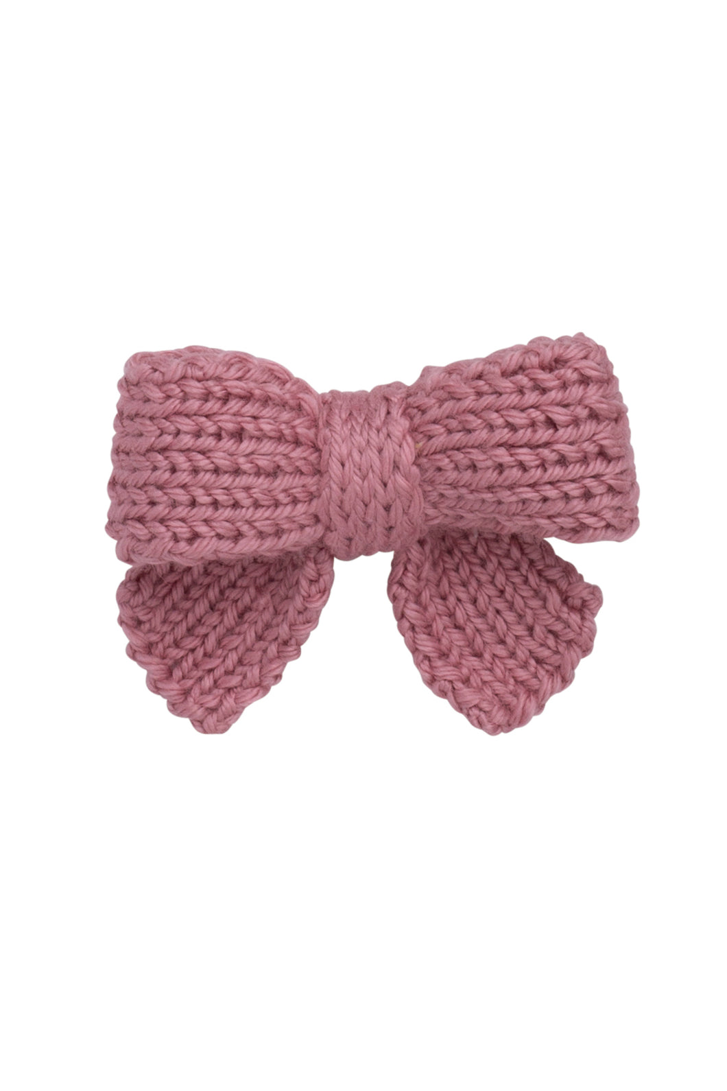 Knitted Sweet Bow Clip - Quartz Rose