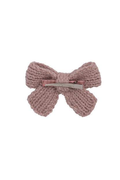 Knitted Sweet Bow Clip - Vanilla Taupe