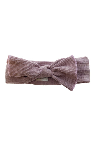 Knitted Bow Wrap - Purple Mauve - PROJECT 6, modest fashion