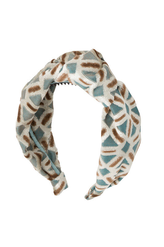 Knot Aztec Headband - Turquoise Print