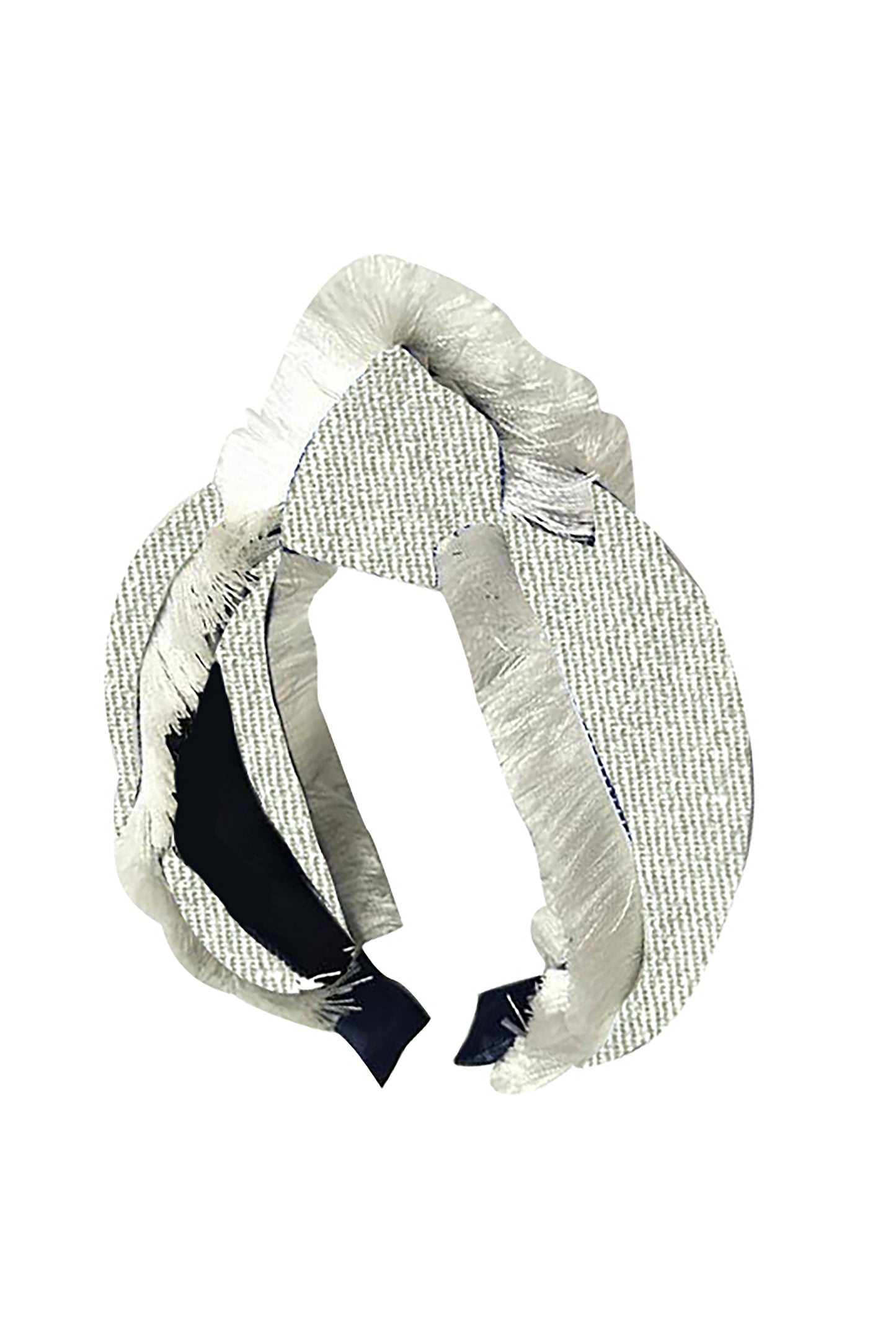 Knot Fringe Headband - Light Blue Denim