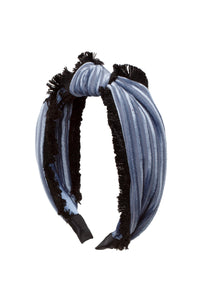 Knot Fringe Headband - Blue