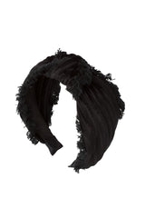 Knot Fringe Headband - Black