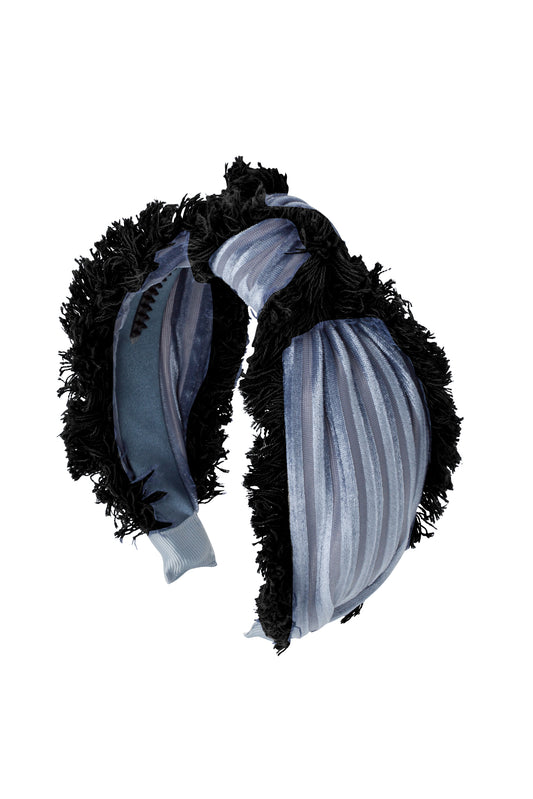 Knot Fringe Headband - Blue