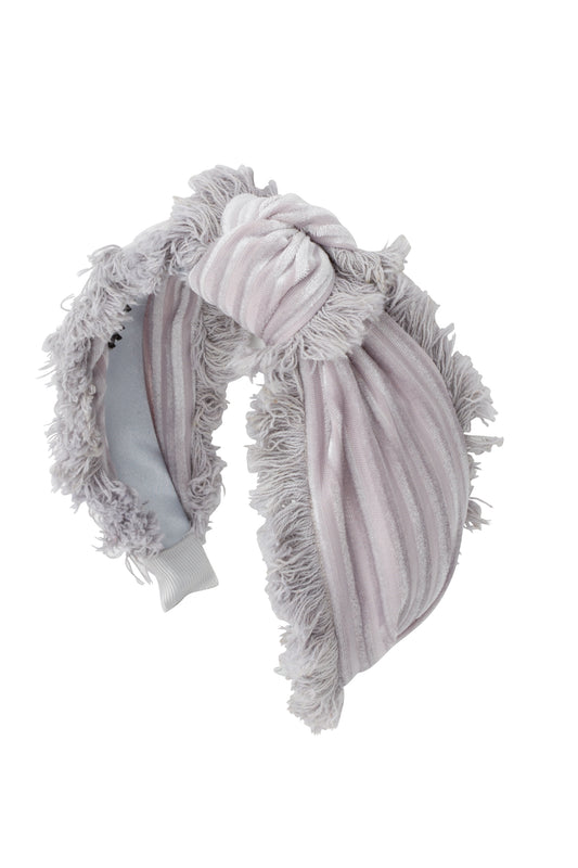 Knot Fringe Headband - Silver
