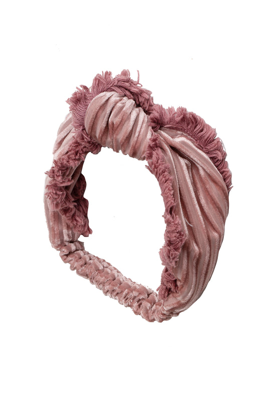 Knot Fringe Wrap - Light Rose