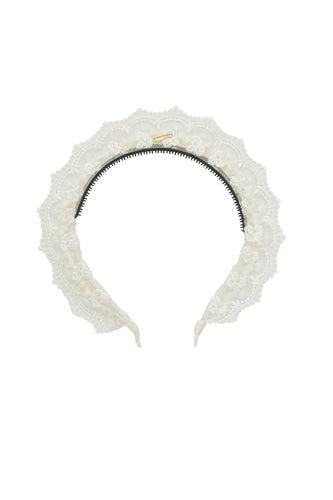 Lace Crown Headband - Ivory