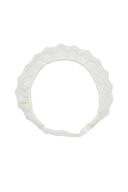 Lace Crown Wrap - White