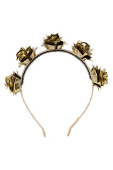 Lonely Roses Headband - Gold