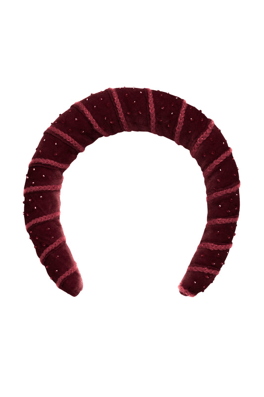 Min Headband - Burgundy Velvet