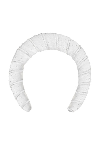 Min Headband - White Velvet