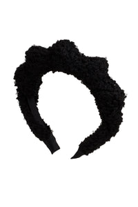 Fuzzy Mountain Queen Headband - Black Fur
