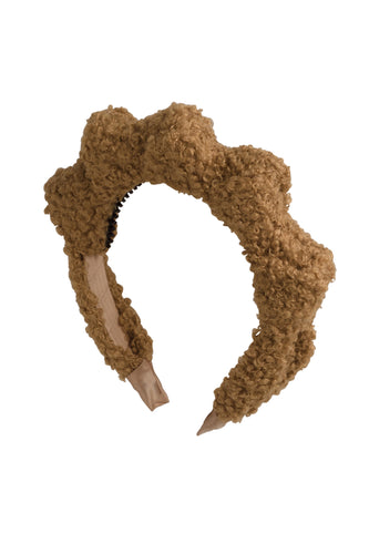 Fuzzy Mountain Queen Headband - Khaki Camel Fur