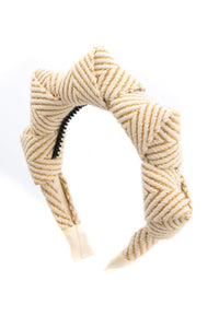 Mountain Queen Headband - Gold/Ivory stripe